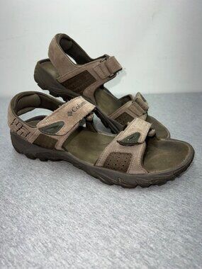 Columbia Mens Brown Outdoor Sandals Size 11 Adjustable Strap Lightweight Durable